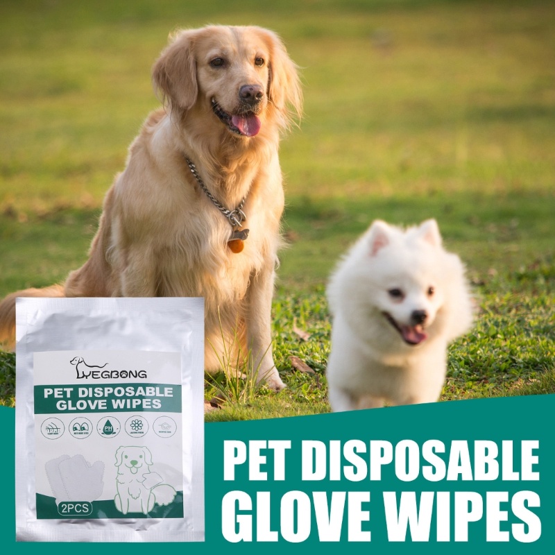 Lucky Set 2 Găng Tay Khử Mùi Vệ Sinh Toàn Thân Dùng Một Lần Cho Chó Và Mèo