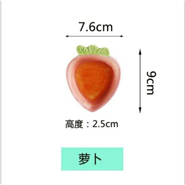 Đĩa sứ mini ADKN, đĩa cà rốt, đĩa vịt vàng, đĩa dưa hấu - 50ml - 70ml