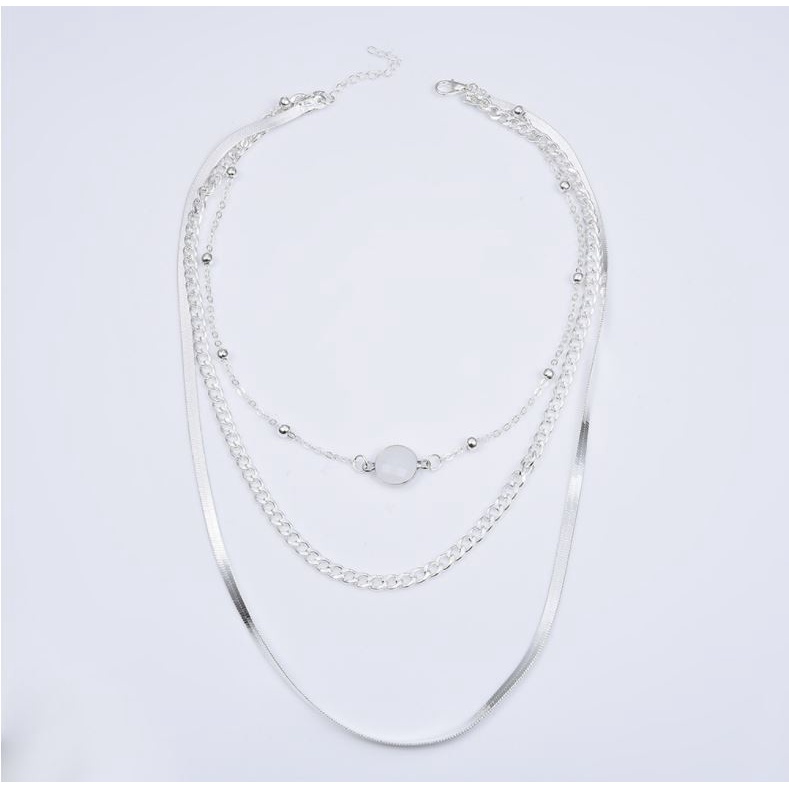 Bộ Dây Chuyền Xương Rắn Kèm Chuỗi Hạt Lukith 2M11