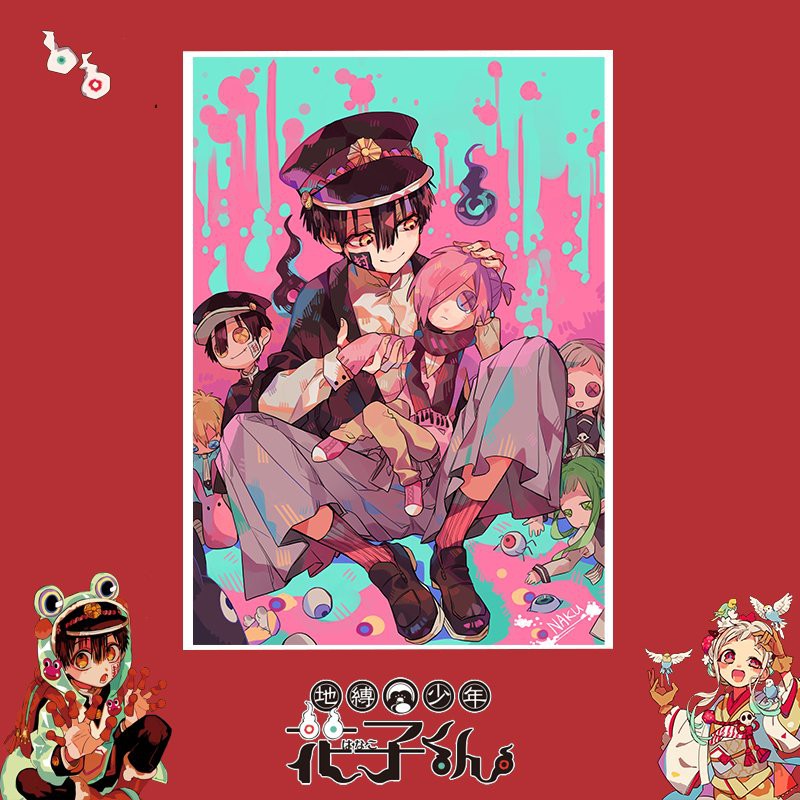 Tấm Postcard A5 anime cao cấp JIBAKU SHOUNEN HANAKO-KUN Cậu Ma Nhà Xí chibi ảnh đẹp nhiều mẫu