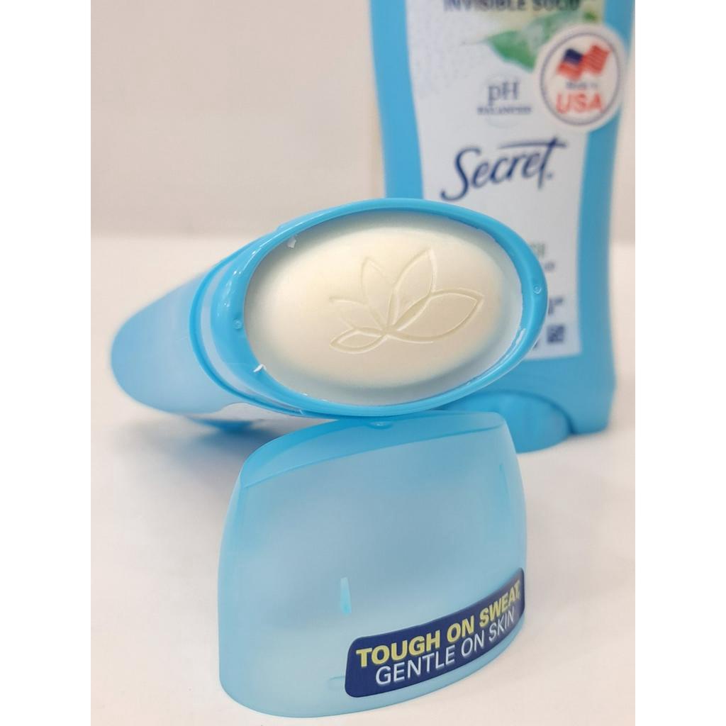 Lăn Sáp Khử Mùi Nữ Secret pH Balanced Powder Hoặc Shower Fresh Invisible Solid 73g Mỹ
