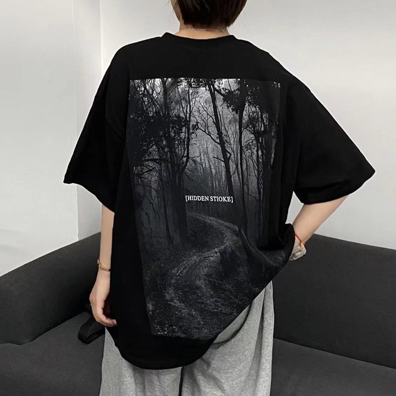 Áo Thun Tay Ngắn Dáng Rộng Cổ Tròn Thời Trang Mùa Hè Dễ Phối Đồ Cho Nam Size M-8XL