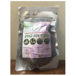 Phân Trùn Quế Phú An PRO, nguyên chất 100%, dạng Viên Nén Tan Chậm, gói 1KG, thích hợp cho mọi loại Lan - Cây Cảnh