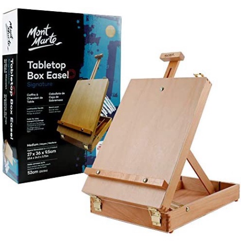 [ TÂM TÂM ]-Giá vẽ để bàn MONT MARTE, Giá vẽ dạng hộp Tabletop Box Easel Signature MEA0039