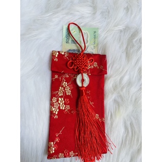 Bao lì xì gấm đỏ may mắn