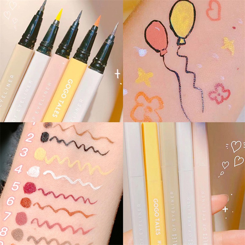 [Hàng mới về] Bút kẻ mắt GOGOTALES® chống nước chống mồ hôi đầu xốp bền bỉ  Nội Địa Trung