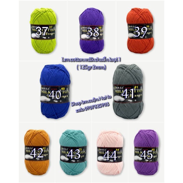 Len milk cotton Mã 1 đến 50
