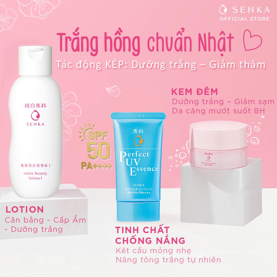 Bộ sản phẩm bảo vệ và nuôi dưỡng làn da trắng hồng(UV Essence+White Beauty Glow Gel Cream 50g+White Beauty Lotion 200ml)