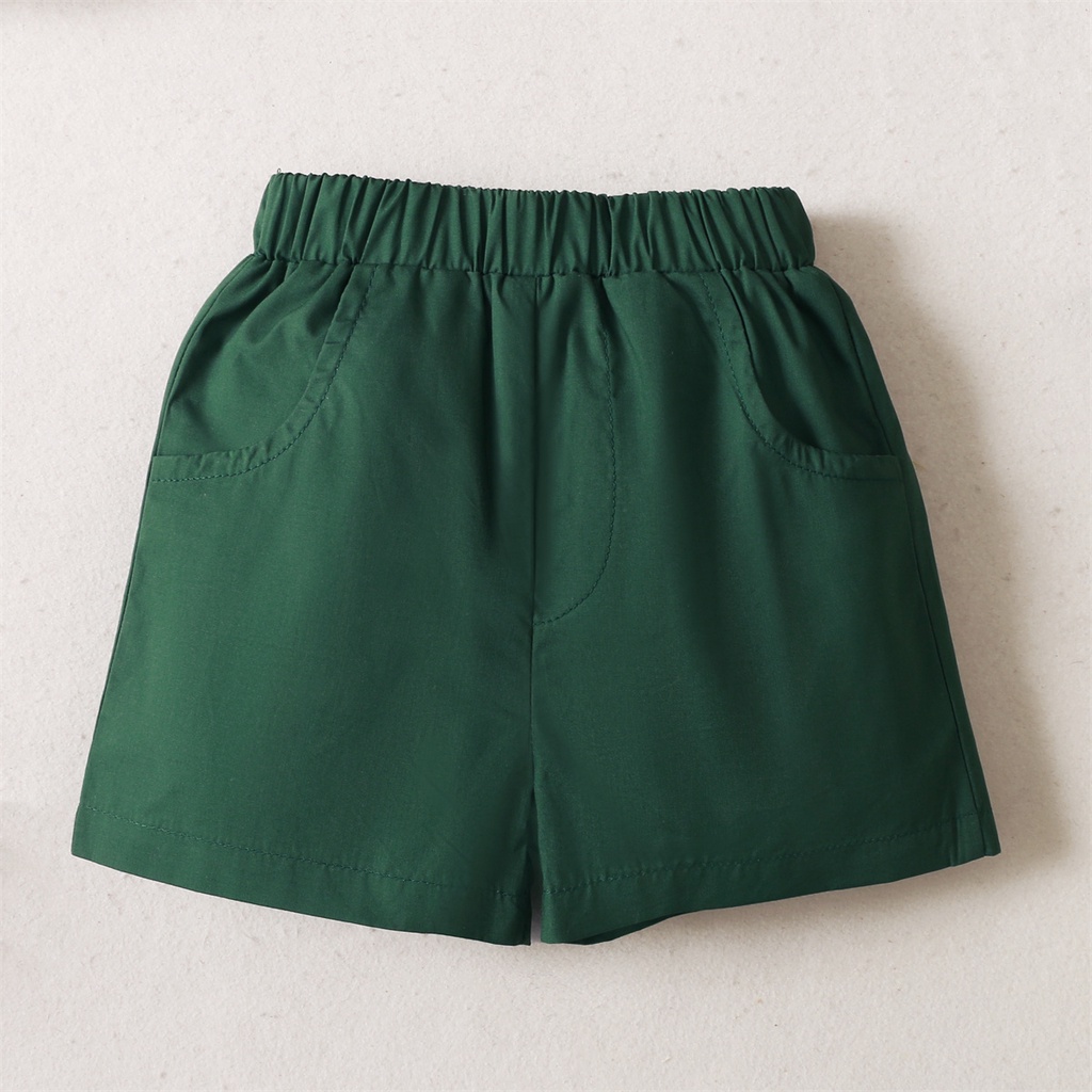 Set đồ 2 món MIKRDOO gồm áo sơ mi tay ngắn in họa tiết hoa và quần ngắn kẻ sọc cho bé trai 1-5 tuổi