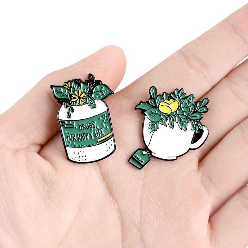 Pin cài áo ly trà/ ấm trà - GC080