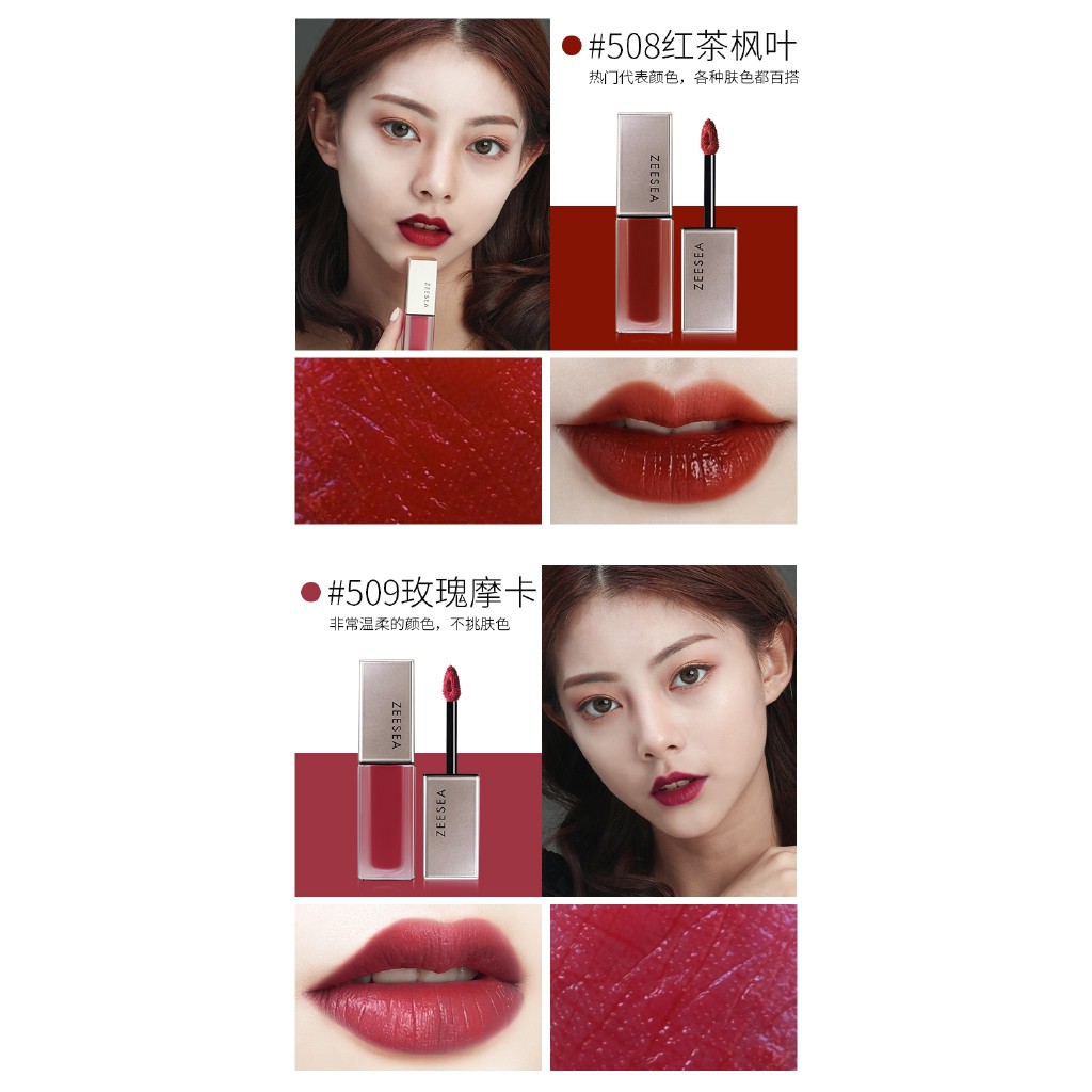 [Hàng mới về] Son kem ZEESEA® trang điểm màu mượt mịn dưỡng ẩm lâu trôi | BigBuy360 - bigbuy360.vn