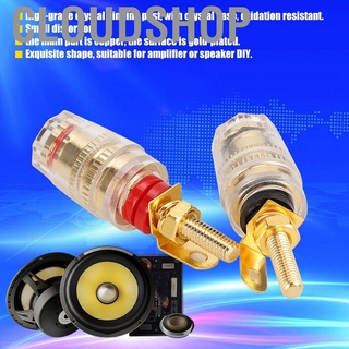 Cloudshop 4mm Banana Plug Audio Speaker Wire Cable Adapter  Connector Socket Gold