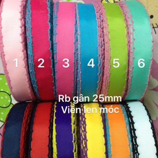 Ruybang gân 2.5cm viền len