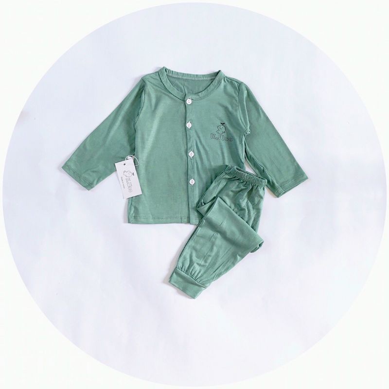 BỘ THUN LẠNH PEPTET DÀI TAY ĐÓNG CÚC K.WOO CHO BÉ TRAI BÉ GÁI 7-18KG