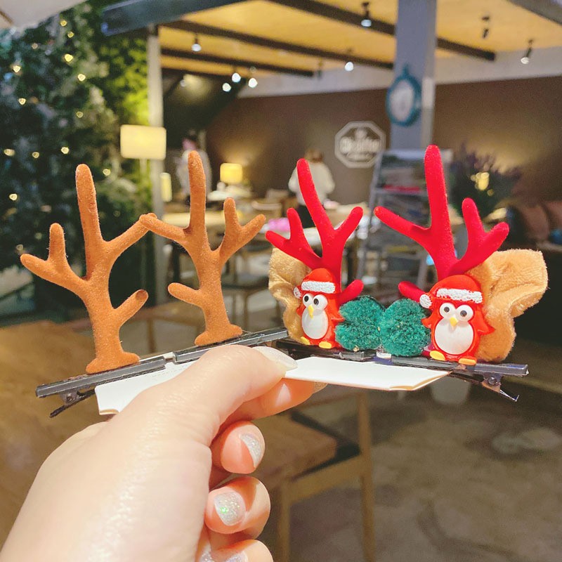 Set cặp tóc chủ đề noel cho bé BST Giáng sinh an lành