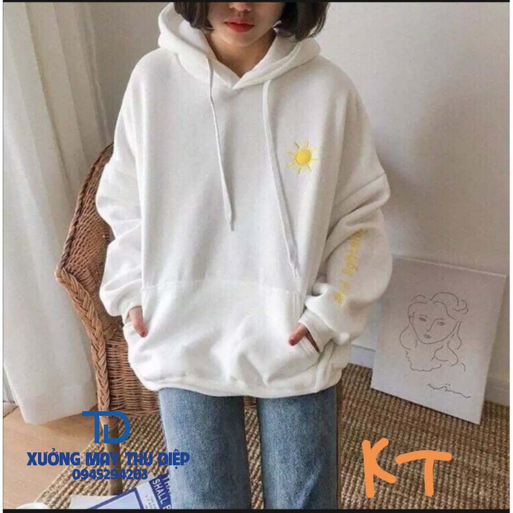 Áo hoodie mũ thời tiết chất nỉ ngoại cao cấp