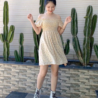 ĐẦM LỤA CỔ VUÔNG HỌA TIẾT HOA XINH DÀY DẶN KHÔNG KÉN DÁNG NHÉ JULY DRESS