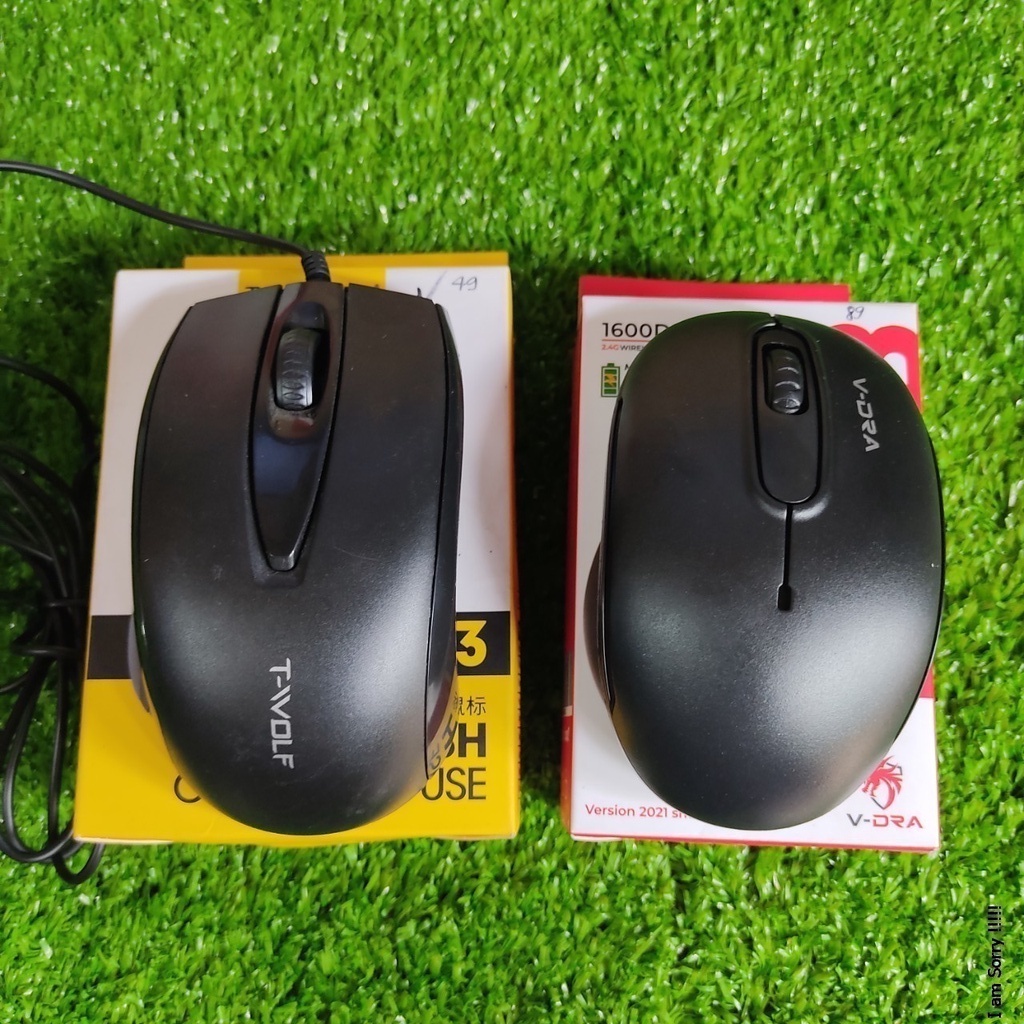 Combo 2 sản phẩm chuột t-wolf v13 có dây + chuột v-dra không dây