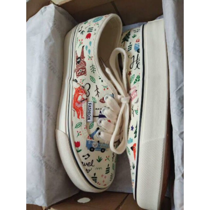 (Sẵn 39,40 Video+ảnh thật) Giày vans in hoạt hình cute | BigBuy360 - bigbuy360.vn