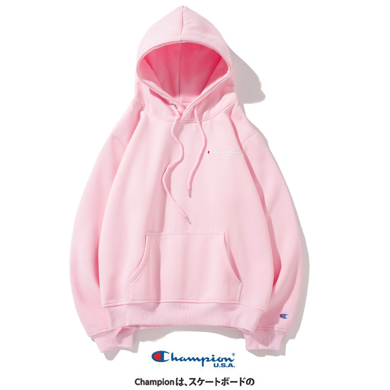 Áo Hoodie Vải Cotton Thêu Chữ Champion Thời Trang Cho Nam Nữ