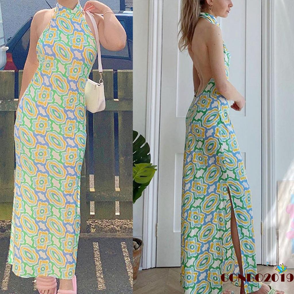 Đầm Cổ Đứng Xẻ Tà Ôm Dáng Thời Trang Mùa Hè Cho Nữ