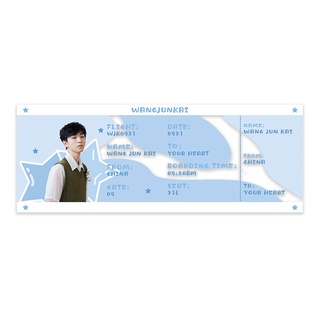 Vương Tuấn Khải / TFBOYS | Vé máy bay / Boarding pass lomo card trong suốt mẫu mới Karry Tiểu Bàng Giải