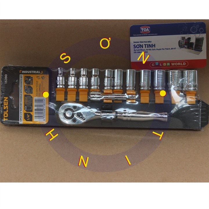 BỘ TUÝP 13 MÓN 1/4 HỆ INCH CÔNG NGHIỆP TOLSEN 15390