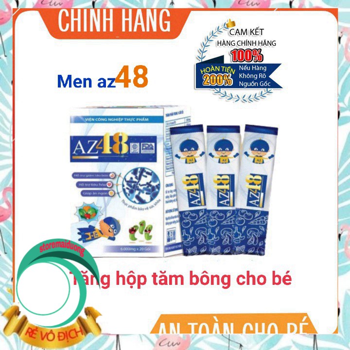 (Combo 2 hộp) Men tiêu hoa AZ48 , Men hỗ trợ tiêu hóa AZ48  giúp bé hêt táo bón