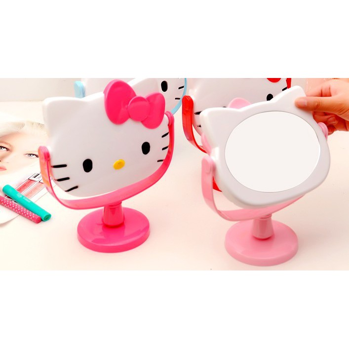 Gương bàn đầu mèo Hello Kitty