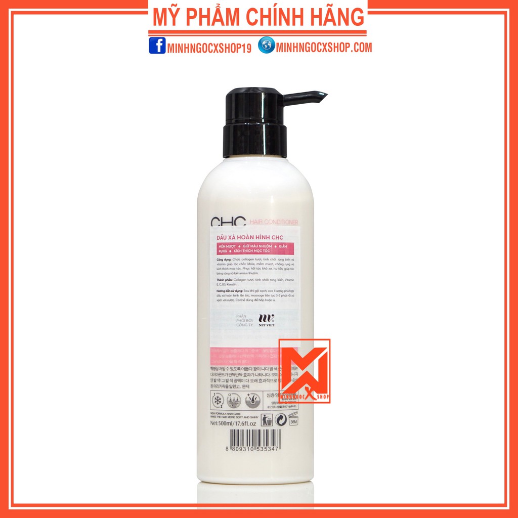 Dầu xả CHC GOCOLOR hàn quốc 500ml phục hồi, giữ màu, giảm rụng,kích mọc tóc