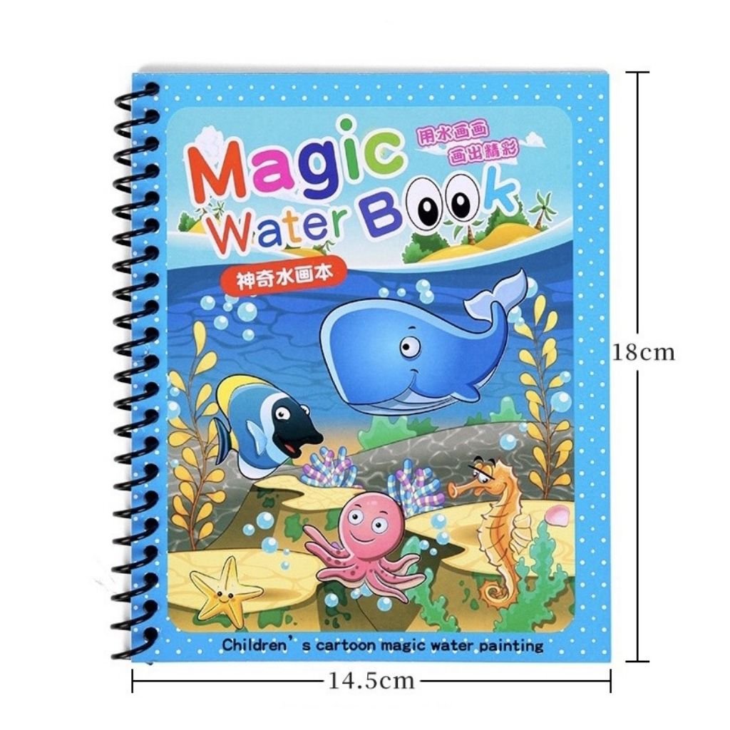 Combo 3 Sách Tô Màu Nước Ma Thuật Cho Bé, Sổ Tập Tô Có Màu (Tặng Kèm Bút) - THƯ VIỆN ĐỒ CHƠI