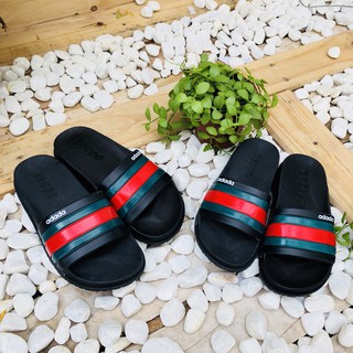 DÉP 3 SỌC ĐỎ ĐẾ ĐEN NAM NỮ - ẢNH THẬT