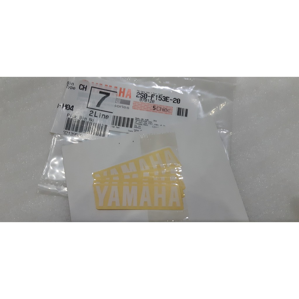 FREEShip  Tem chữ Yamaha nhỏ trắng