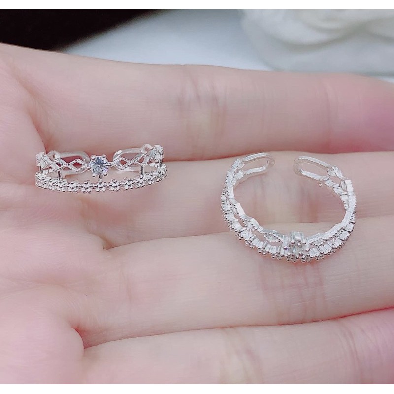 Nhẫn vương miện bạc ta , nhẫn nữ vương miện bạc ta - vàng bạc khải khải - trang sức bạc 9999