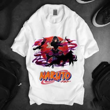 Áo thun mẫu mới cực đẹp NARUTO ITACHI QUẠ , có size bé cho trẻ em / áo thun Anime Manga Unisex Nam Nữ