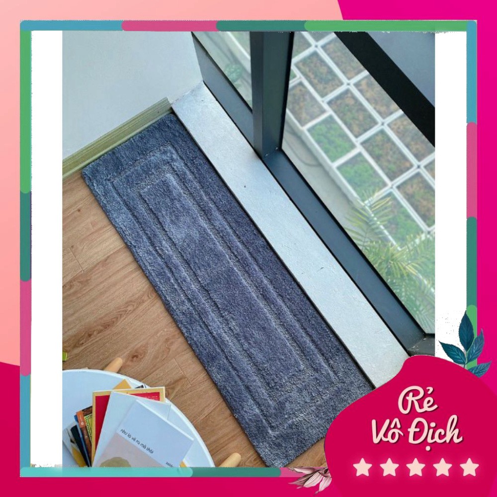 Thảm lông cừu lau chân để phòng khách, phòng ngủ, kích thước dài 45x1m2