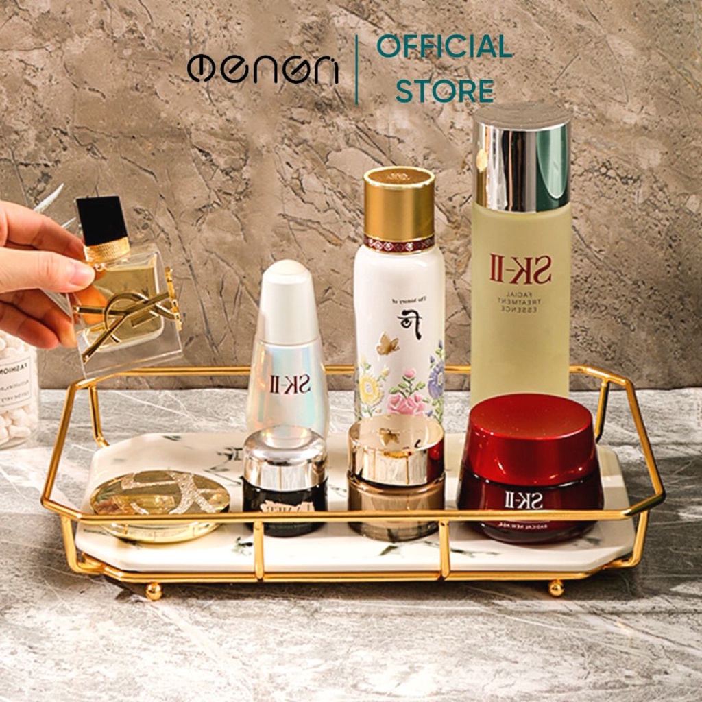 Kệ Đựng Mỹ Phẩm Oenon Decor Nhà Tắm Hình Chữ Nhật Gốm Sứ OENEN