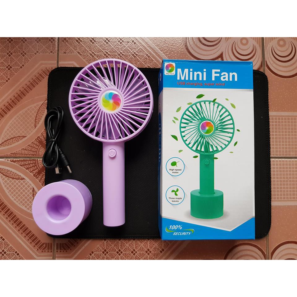 QUẠT TÍCH ĐIỆN MINI FAN CẦM TAY ĐỂ BÀN TIỆN ÍCH