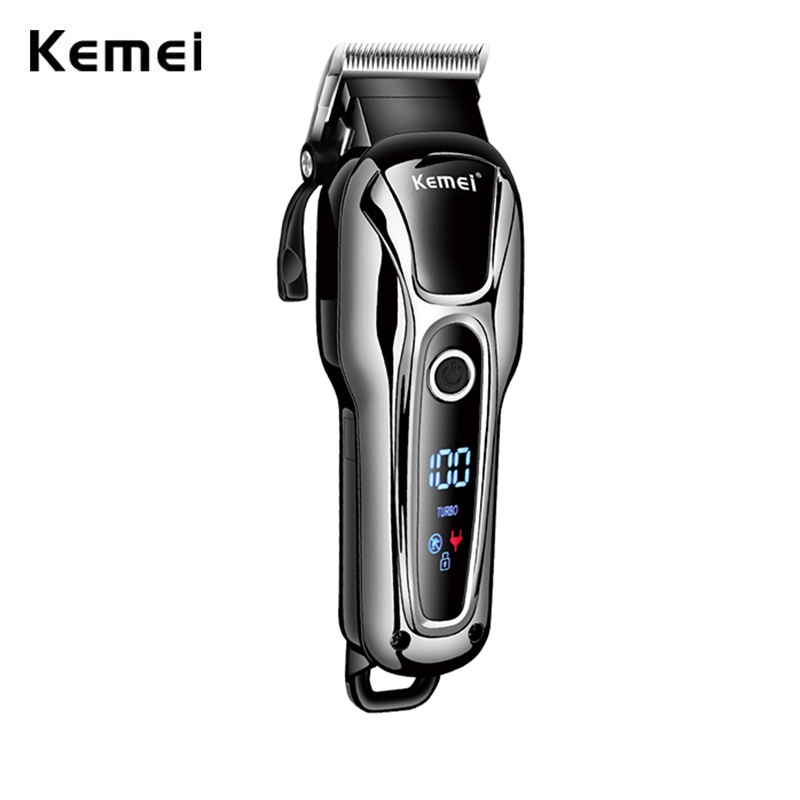 Tông đơ cắt tóc Kemei KM-1990 có màn hình LCD chuyên dụng tiện lợi