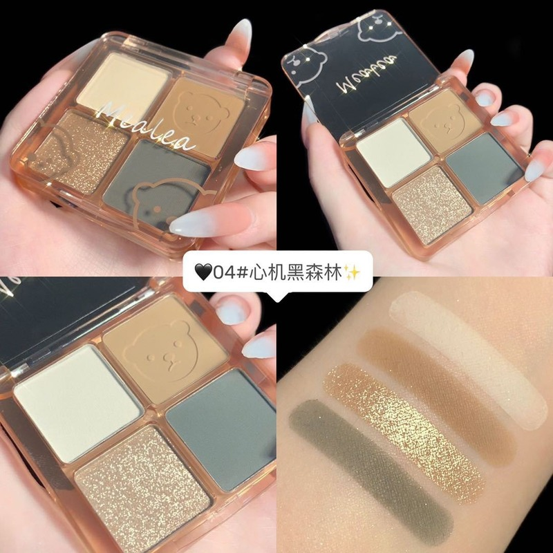 [Hàng mới về] Bảng Phấn Mắt Bốn Màu Ánh Ngọc Trai/Nhung Mịn Trang Điểm Phong Cách Dễ Thương | BigBuy360 - bigbuy360.vn