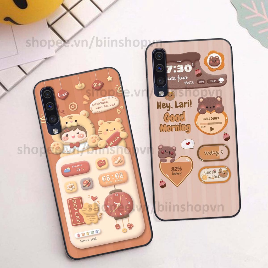 Ốp Samsung A30s / A50 / A50s / A70 in 3D icon gấu nổi siêu xinh, siêu đáng yêu, cá tính phong cách