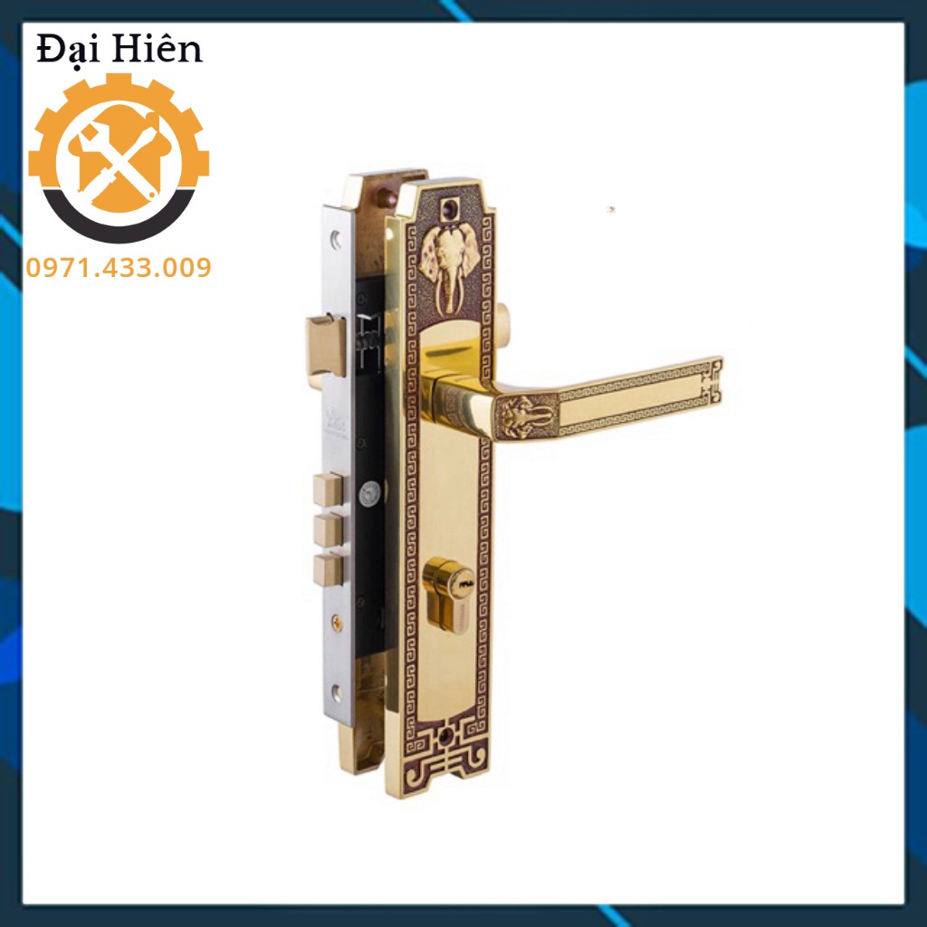 KHÓA TAY NẮM ĐỒNG THAU HC 8528 SSHA Thân Inox, Ổ Abus ( cửa chính)