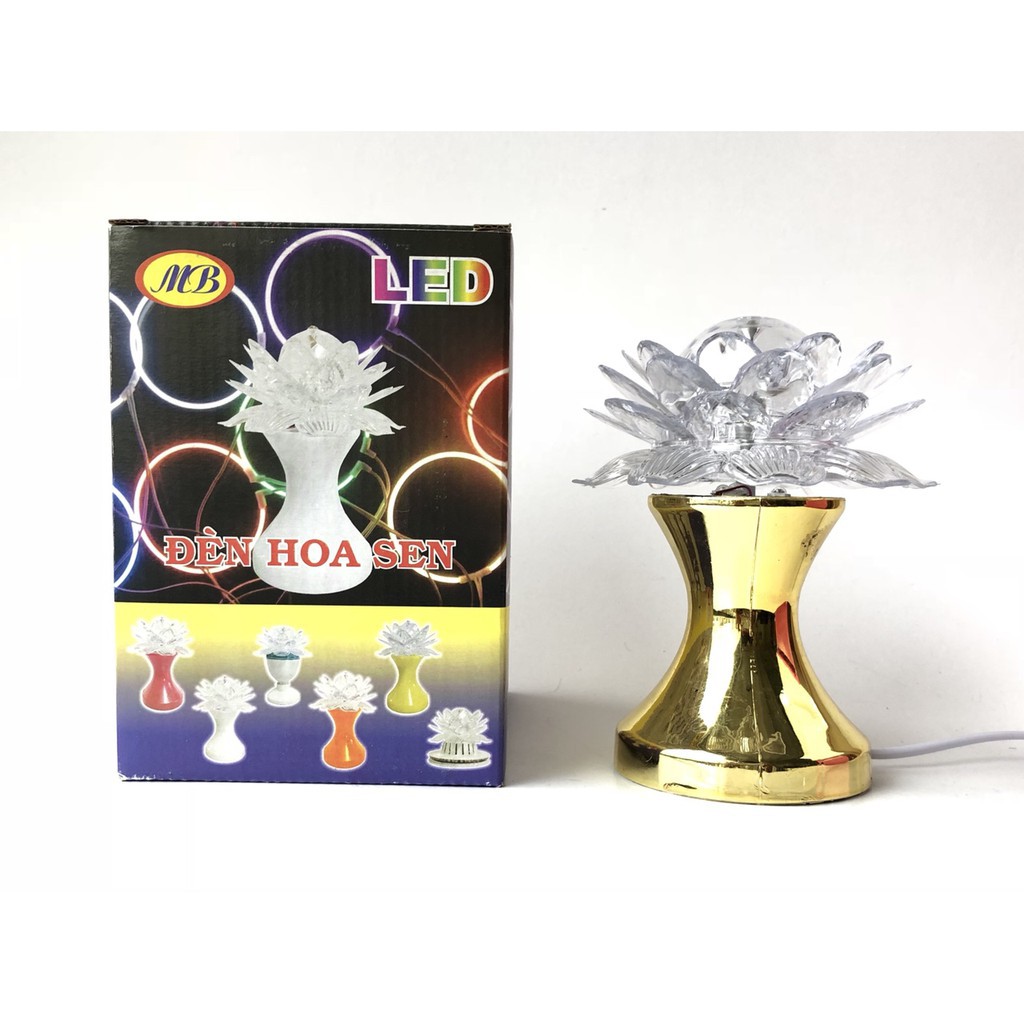 Đèn Trang Trí Hoa Sen 7 Màu Xoay Tuyệt Đẹp