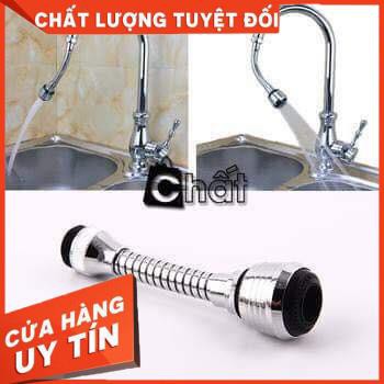 [XẢ KHO+FREE SHIP] Vòi xịt tăng áp xoay 360 - đầu nối dài rửa bát