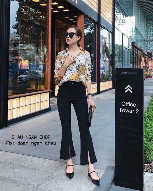 Quần ống loe công sở 2 kiểu cho nữ