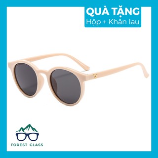 Kính râm nữ Hàn Quốc gọng tròn viền kính màu sắc nổi bật