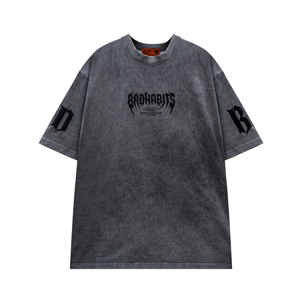 Áo Thun Unisex Bad Habits Label Washed 100% Cotton - Local Brand Chính Hãng | BigBuy360 - bigbuy360.vn