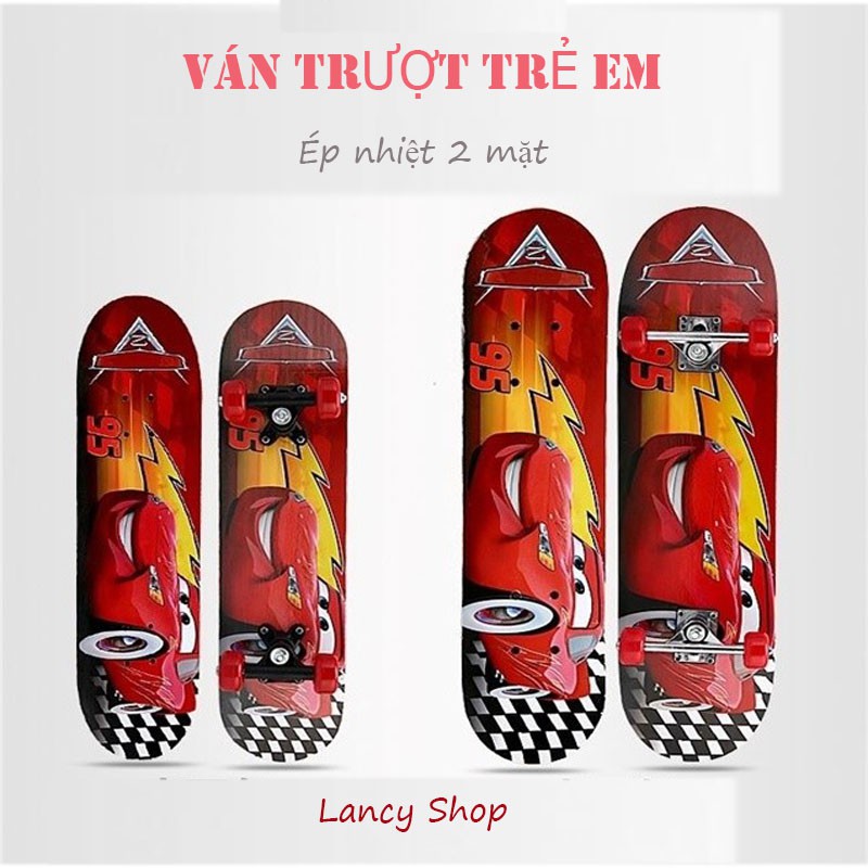 Ván Trượt Thể Thao Skateboard Trẻ Em Họa Tiết Hoạt Hình Người Nhện Ô Tô VT268