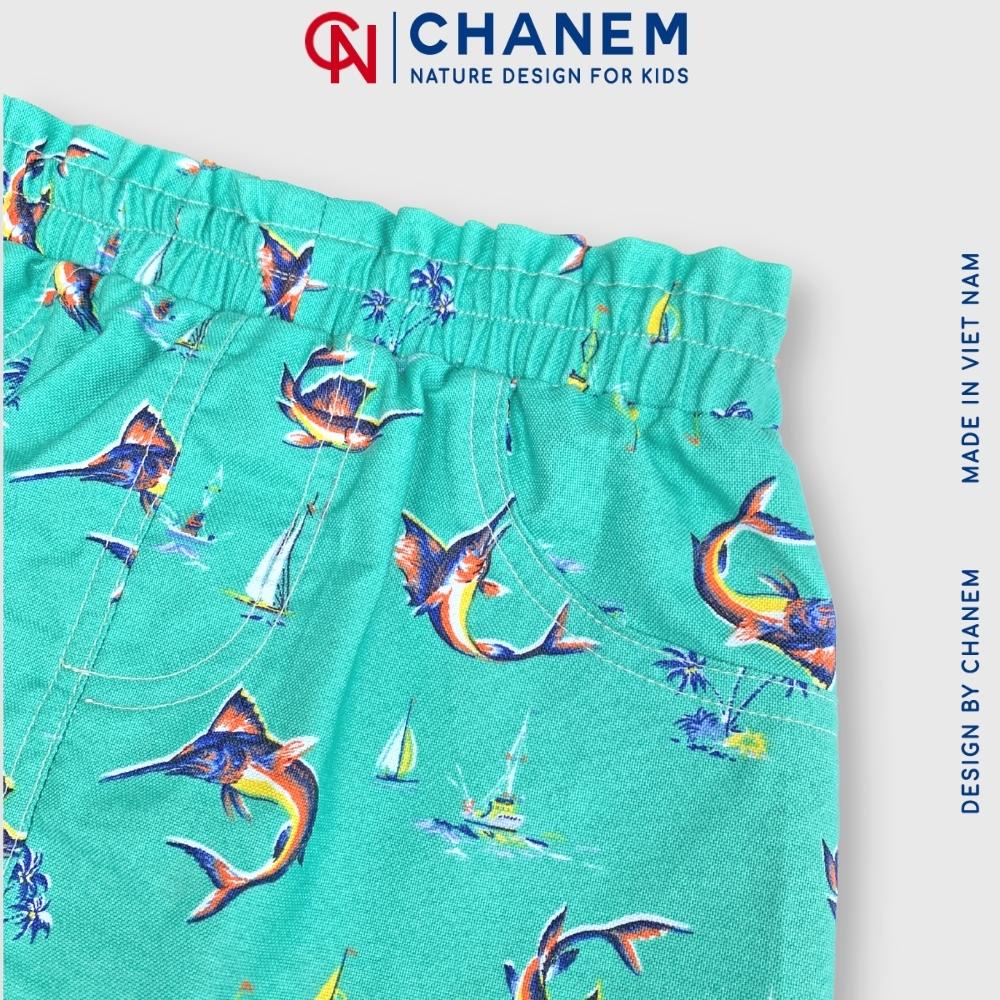 Chân váy ngắn họa tiết cá phối túi cho cô bé cá tính, chất thô cotton mềm MIMI - CHANEM - Fashion Design For Kids