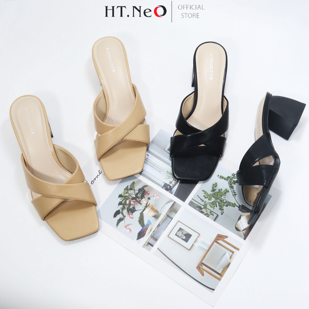 Guốc cao gót nữ HT.NEO da bò thật ,gót trụ cao 5cm giúp tôn dáng tăng chiều cao ,thiết kế sang trọng ,lịch sự GC01